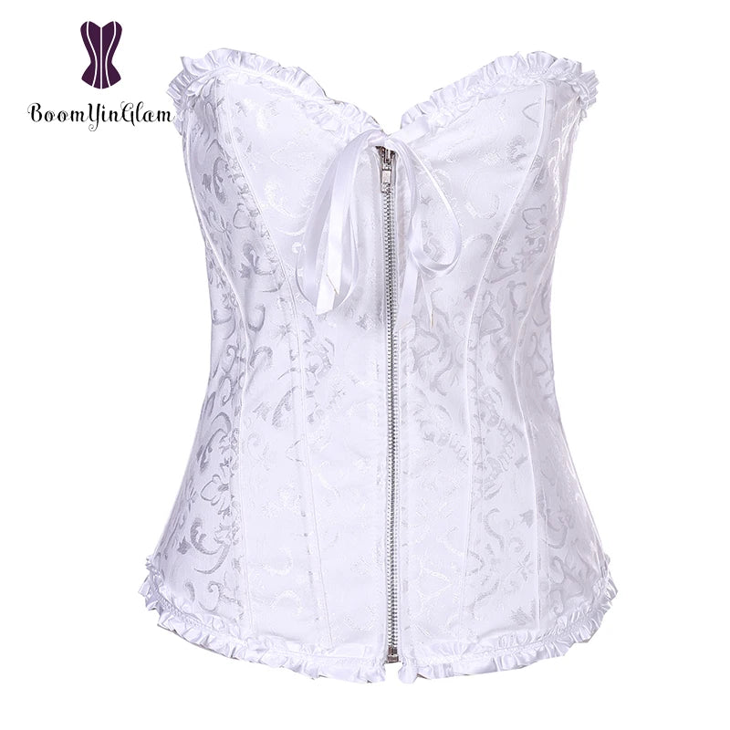 Front Zip Boned Corset