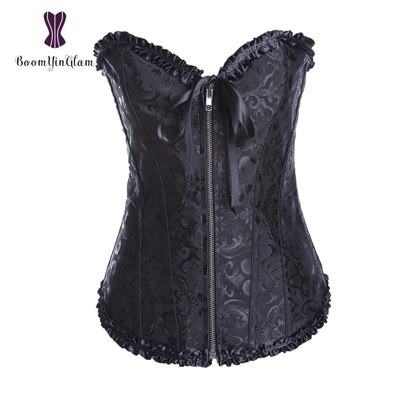 Front Zip Boned Corset